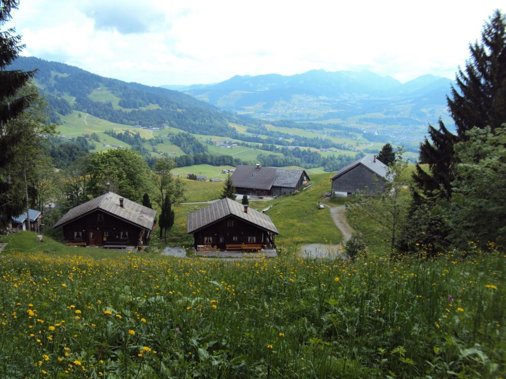 Ferienwohnungen Im Blockhaus Metzler Schwarzenberg im Bregenzerwald Kültér fotó